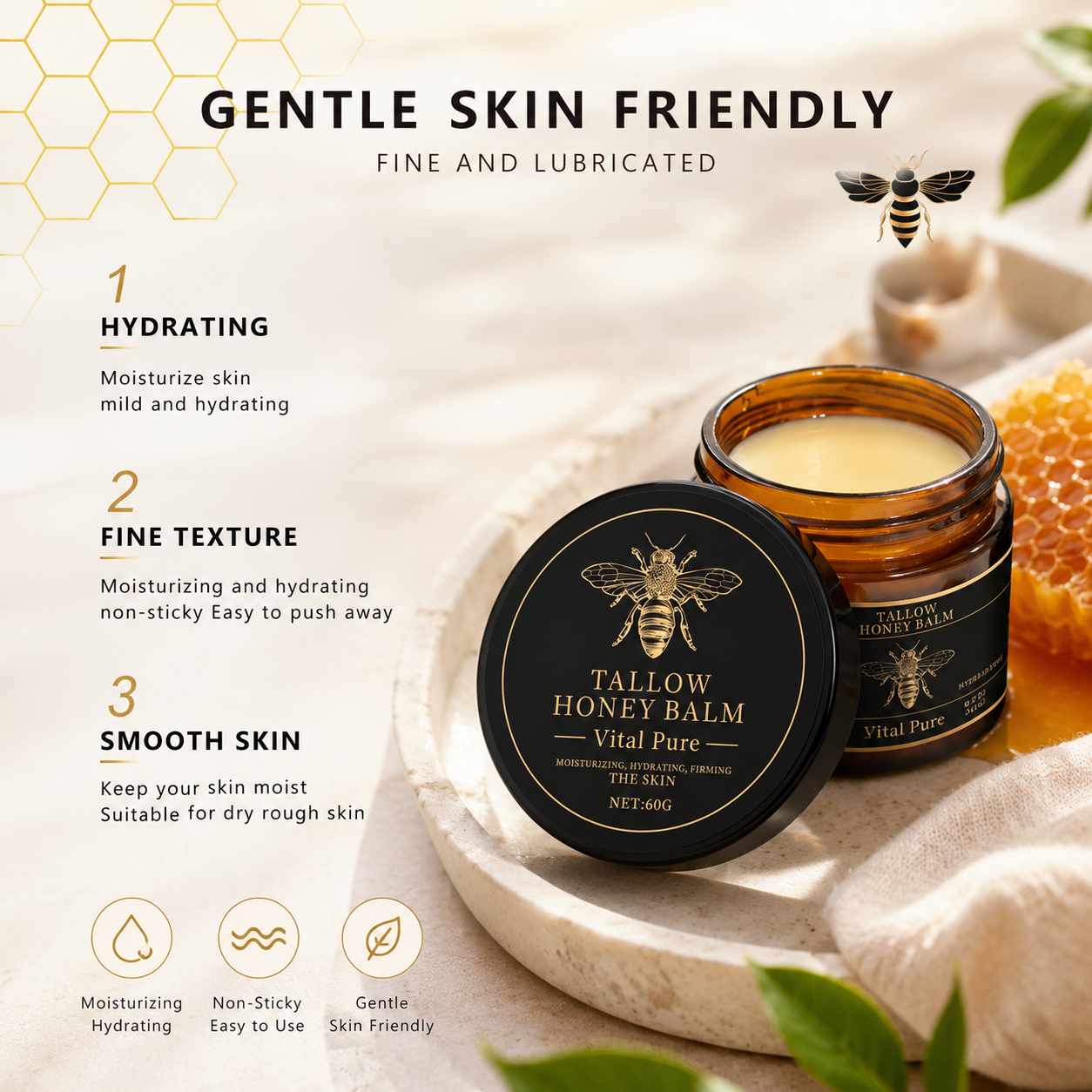 Vital Pure tallow honey balm